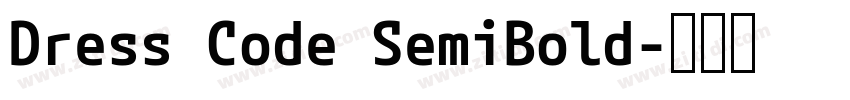Dress Code SemiBold字体转换